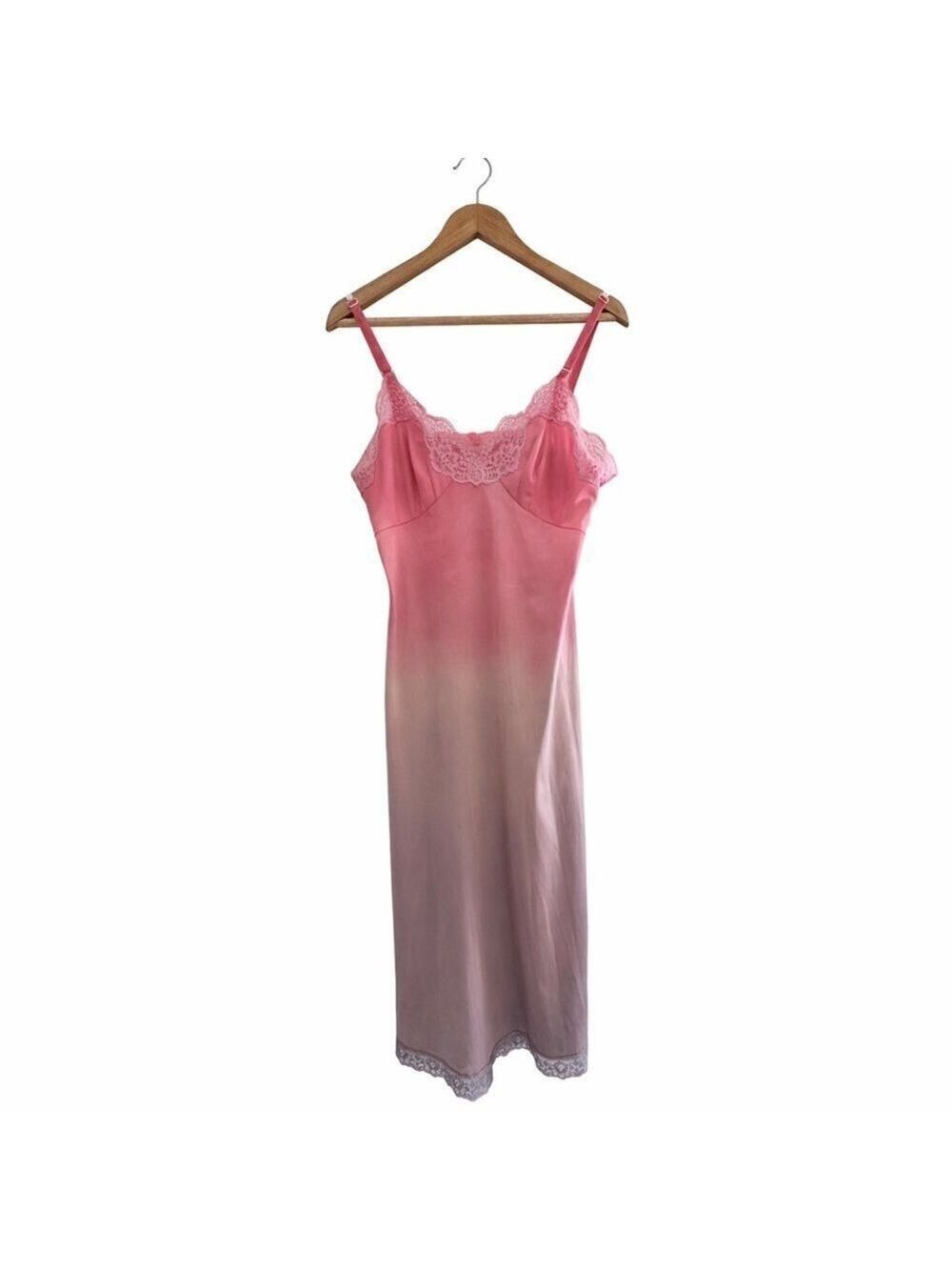 Y2K Coquette Fairycore Babydoll Slip Dress Lace Trim